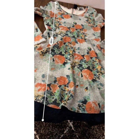 Anthropologie Saturday Sunday Gray Floral Knit Dress Fit & Flare Size Medium - Picture 8 of 16